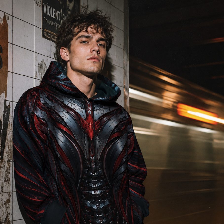 HUSSAR FROM THE FUTURE Bluza męska Oversize-5