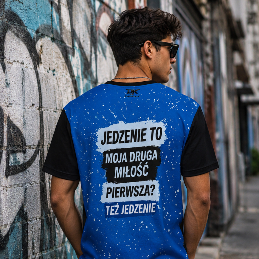 JEDZENIE MOJA MIŁOŚĆ Męski T-Shirt Sportowy