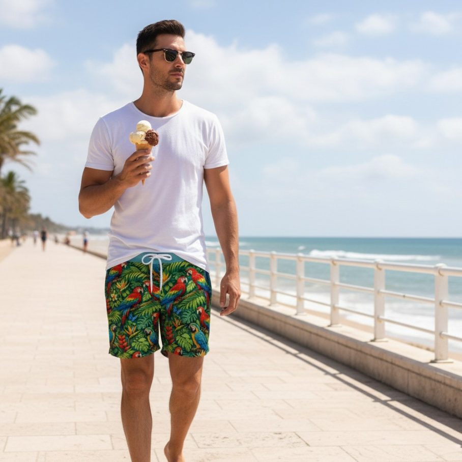 JUNGLE KING Męskie szorty do pływania-2