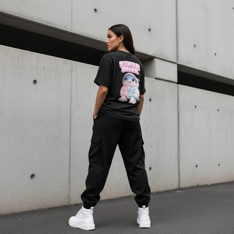 KAWAII SHARK — Koszulka damska DK Syndicate-4