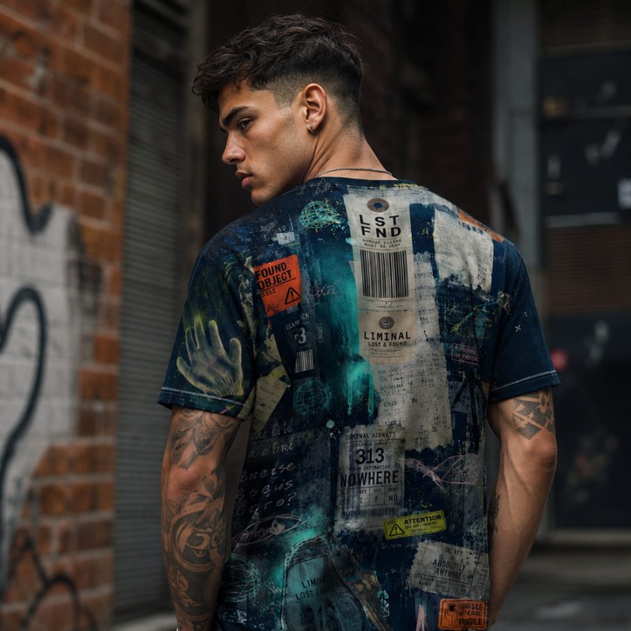 LIMINAL LOST & FOUND Męski T-Shirt Sportowy