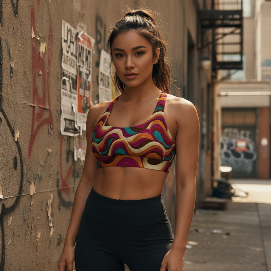 LIQUID 70s PSYCHEDELIA Top sportowy damski-6