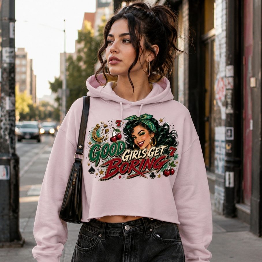 LUCKY MENACE Crop Hoodie-4