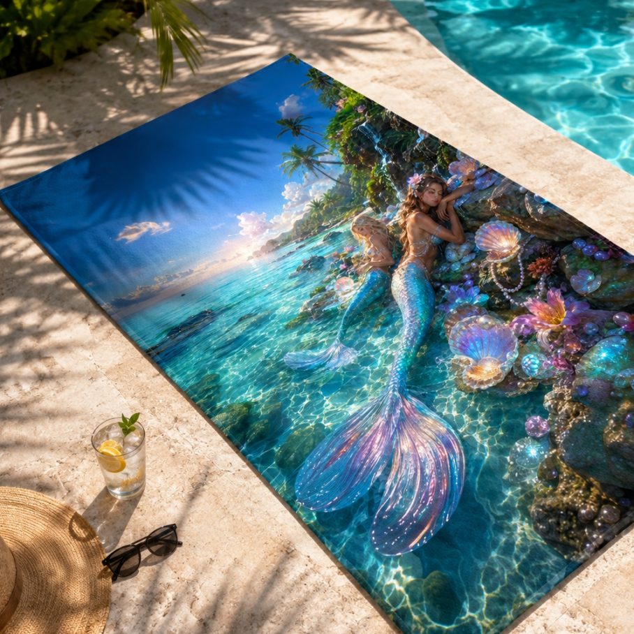 MERMAID LAGOON Ręcznik Plażowy-2