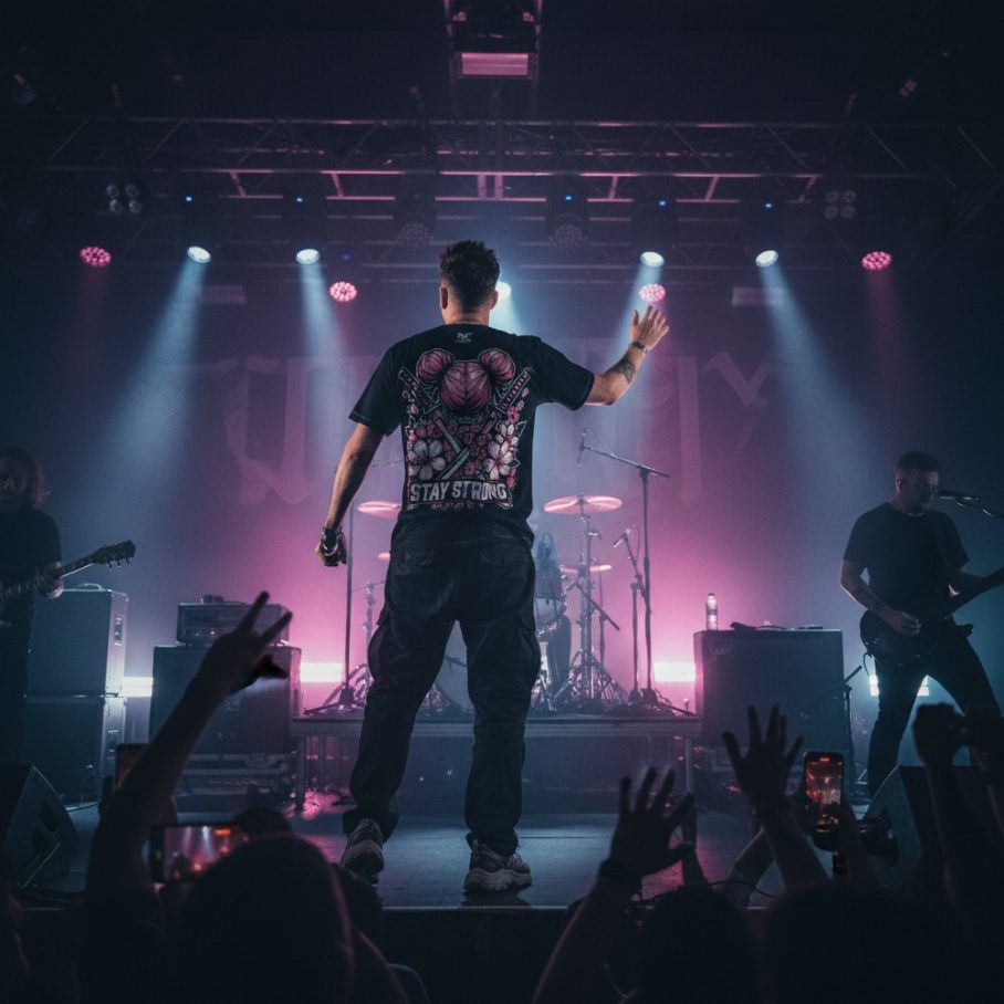 MIDNIGHT SAKURA Koszulka męska-2