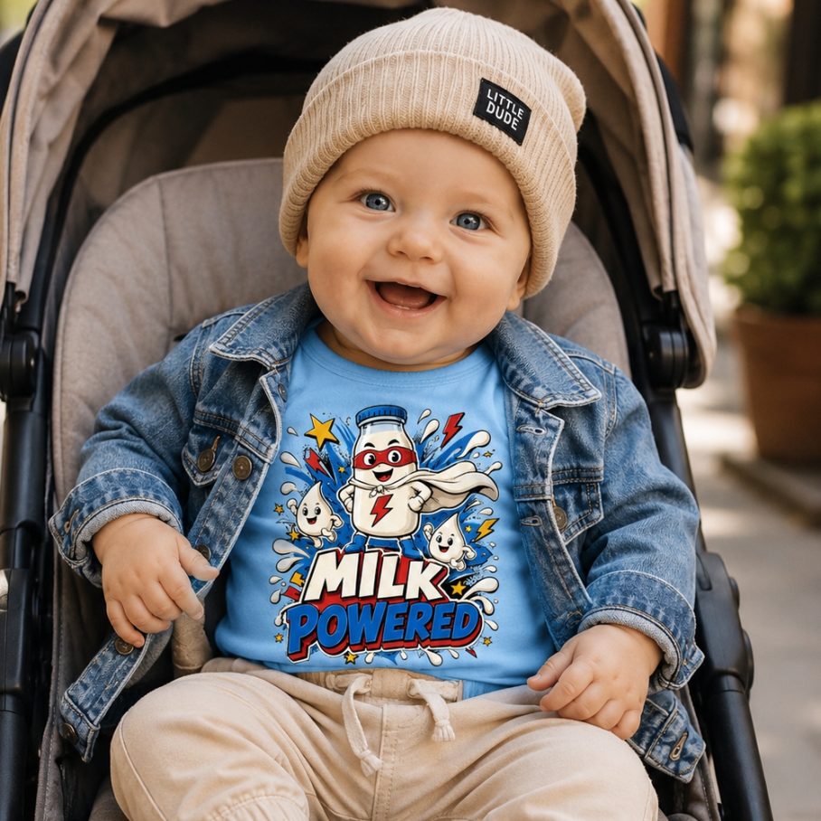 MILK POWERED Niemowlęce body z krótkim rękawem-2