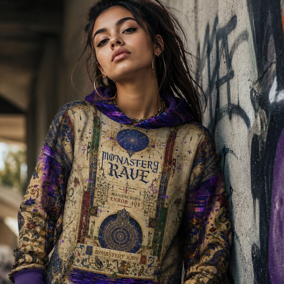 MONASTERY RAVE Bluza Unisex Oversize-4