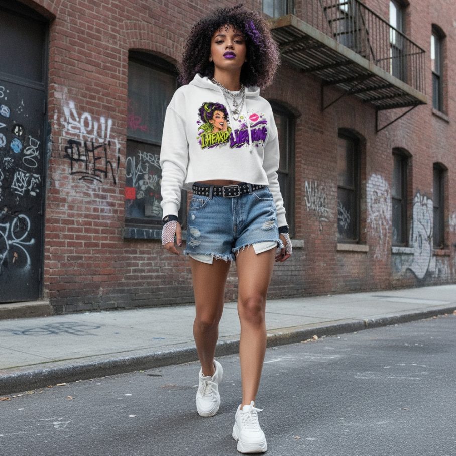 NEON GOSSIP Damska Crop Hoodie