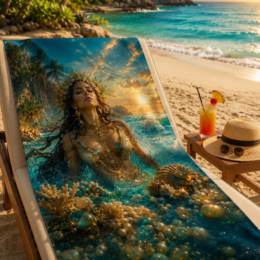 OCEAN GODDESS Ręcznik Plażowy-2