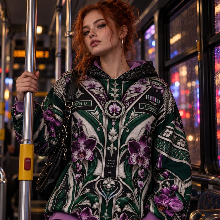 ORCHID SECURITY Bluza Damska Oversize-3