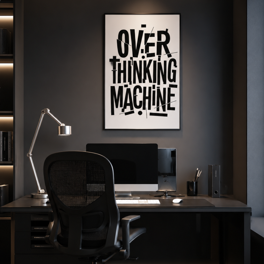 OVERTHINKING MACHINE Plakat pionowy A1-A4-2
