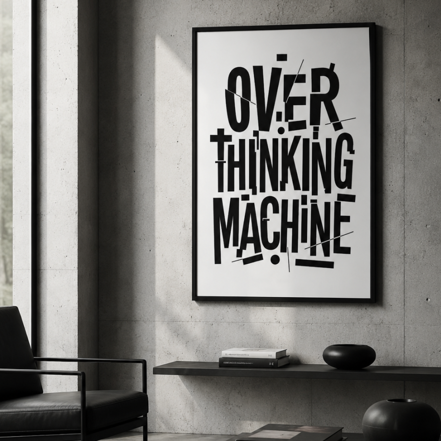 OVERTHINKING MACHINE Plakat pionowy A1-A4