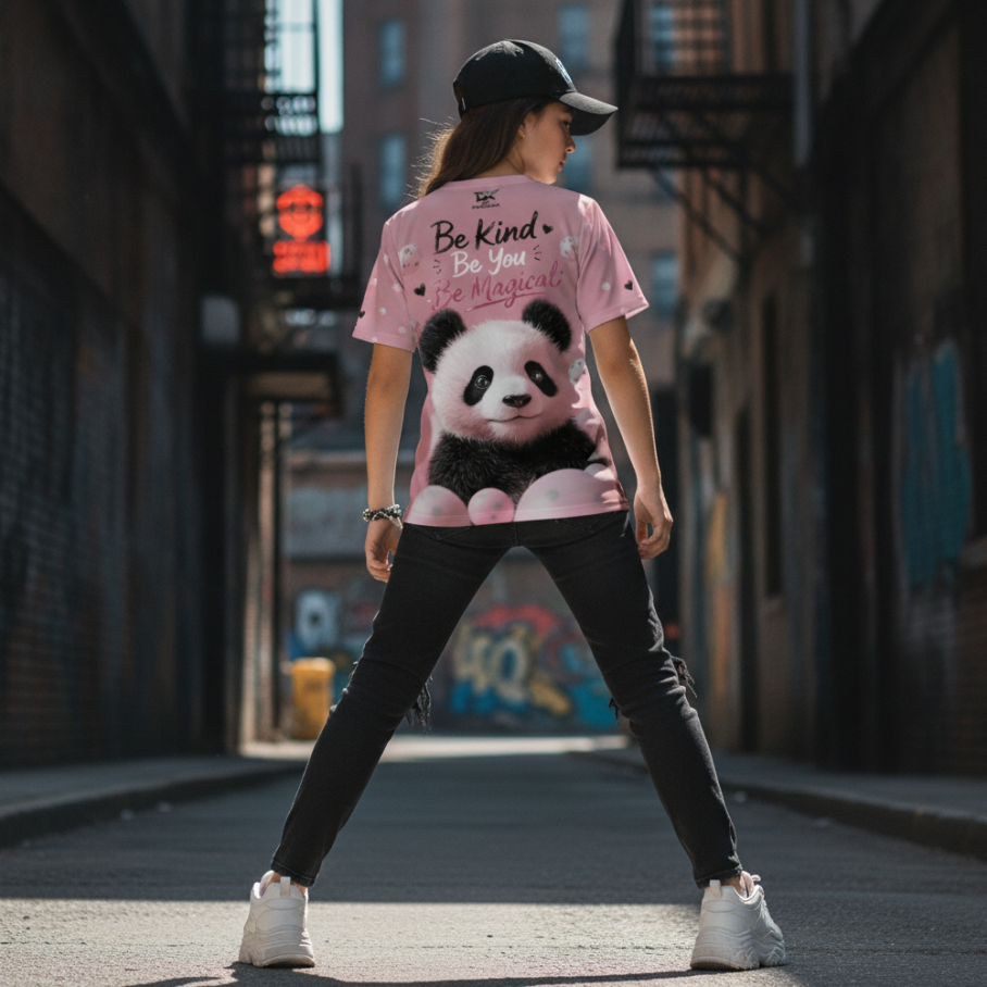 PANDA DREAMS Dziecięca Koszulka Sportowa-2