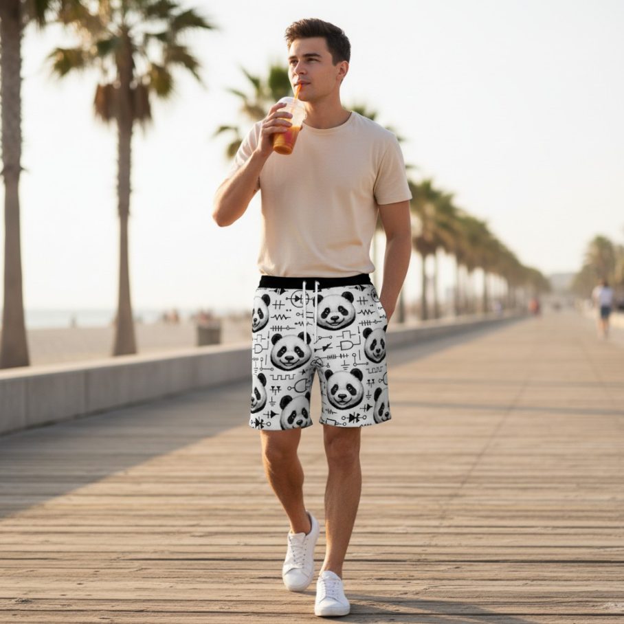 PANDA LOGIC Męskie szorty do pływania-5