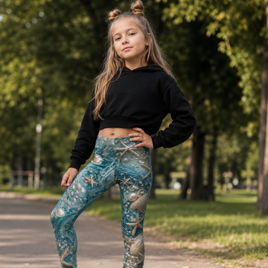 PEARL TIDE Leginsy dziecięce-2