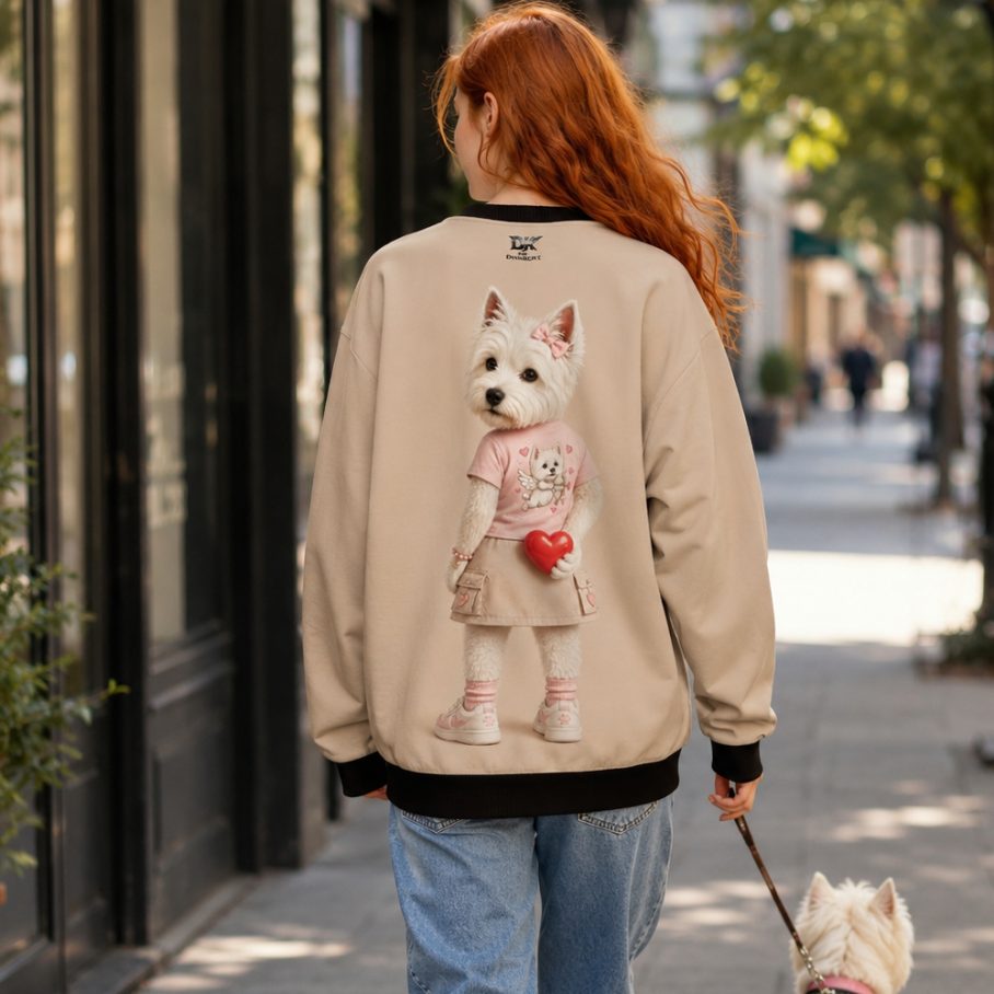PINK CUPID WESTIE Bluza damska- poliester-5