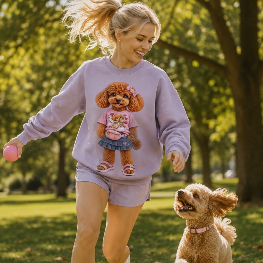 PINKY POODLE Bluza damska - poliester-3