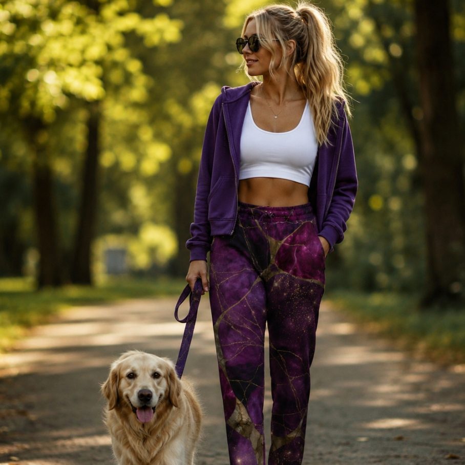 PLUM NOIR ALCHEMY Damskie Spodnie Dresowe-4