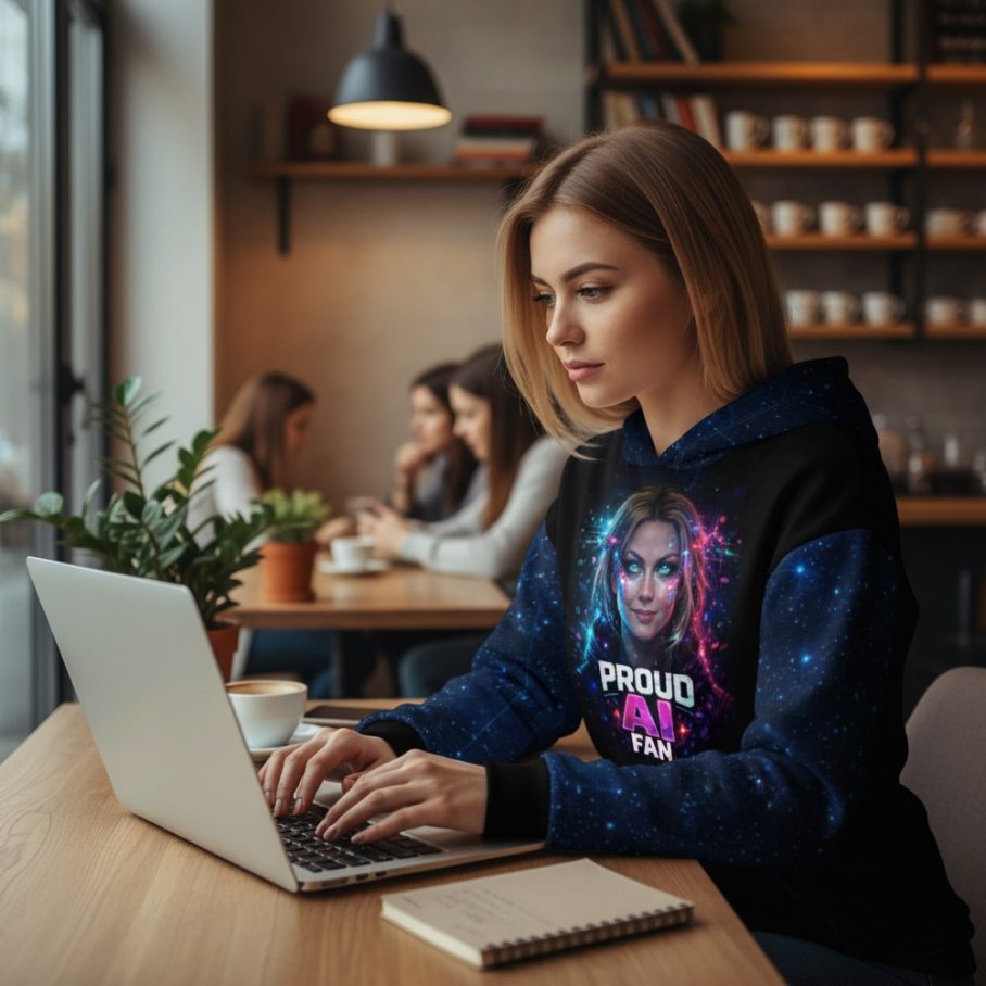 PROUD AI FAN Bluza Oversize-7