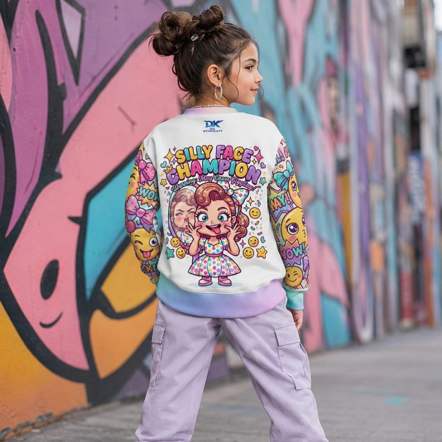 QUEEN OF SILLY FACES Bluza dziewczęca-4