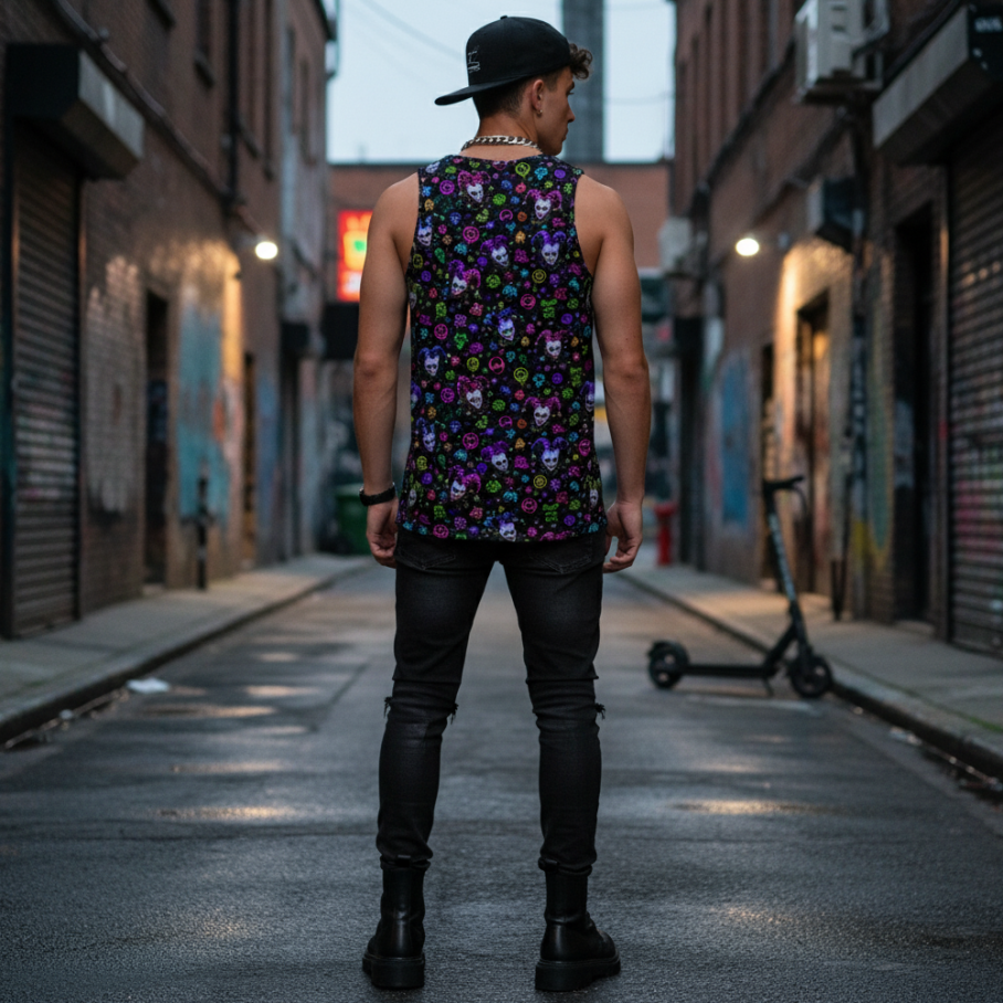 RAVE JESTER Męski Tank Top Sportowy-2
