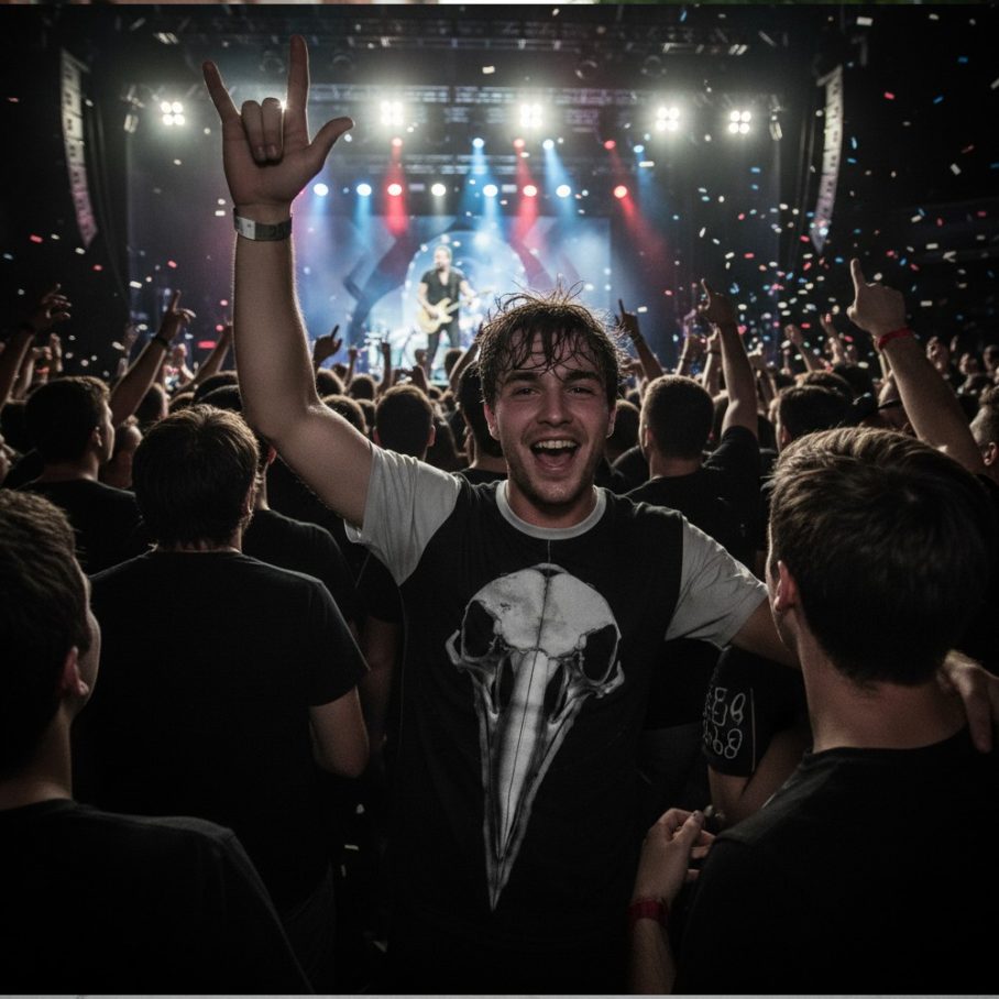 RAVEN SKULL Męski T-Shirt Sportowy-3