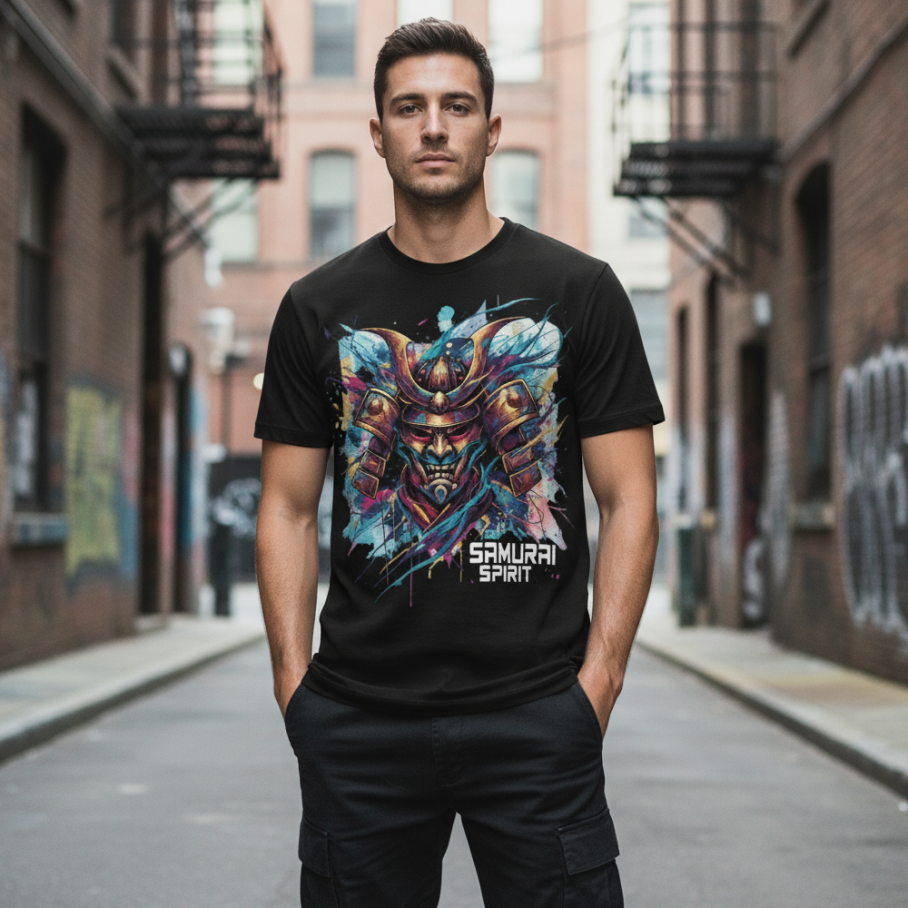 SAMURAI SPIRIT Męski T-Shirt-6