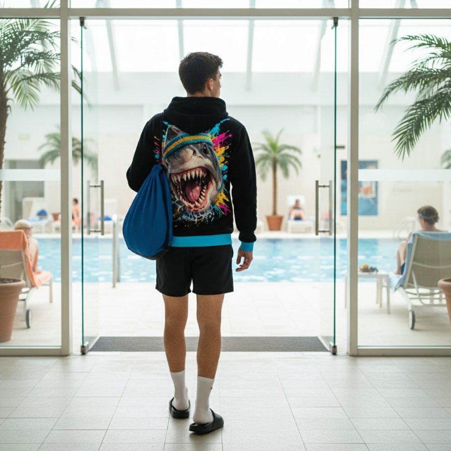 SHARK GYM MONSTER Bawełniana bluza z kapturem-2