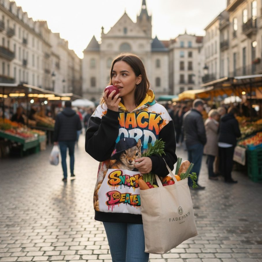 SNACK DEALER Bawełniana bluza z kapturem-5