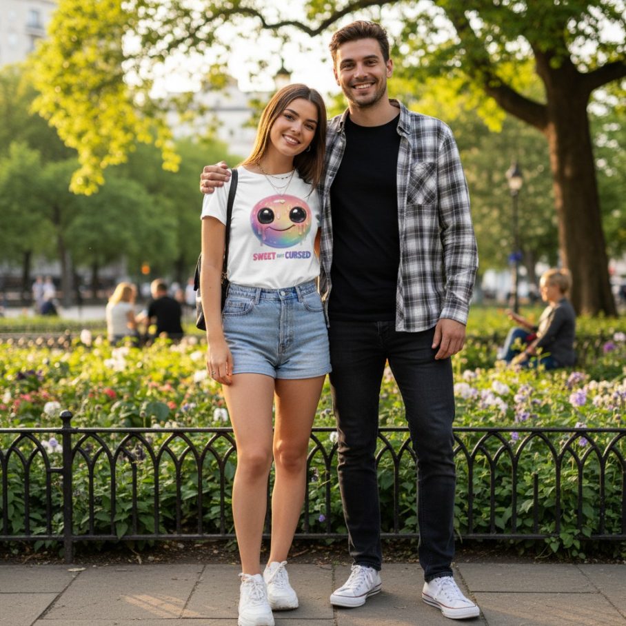 SWEET BUT CURSED Koszulka damska typu butterfly-5