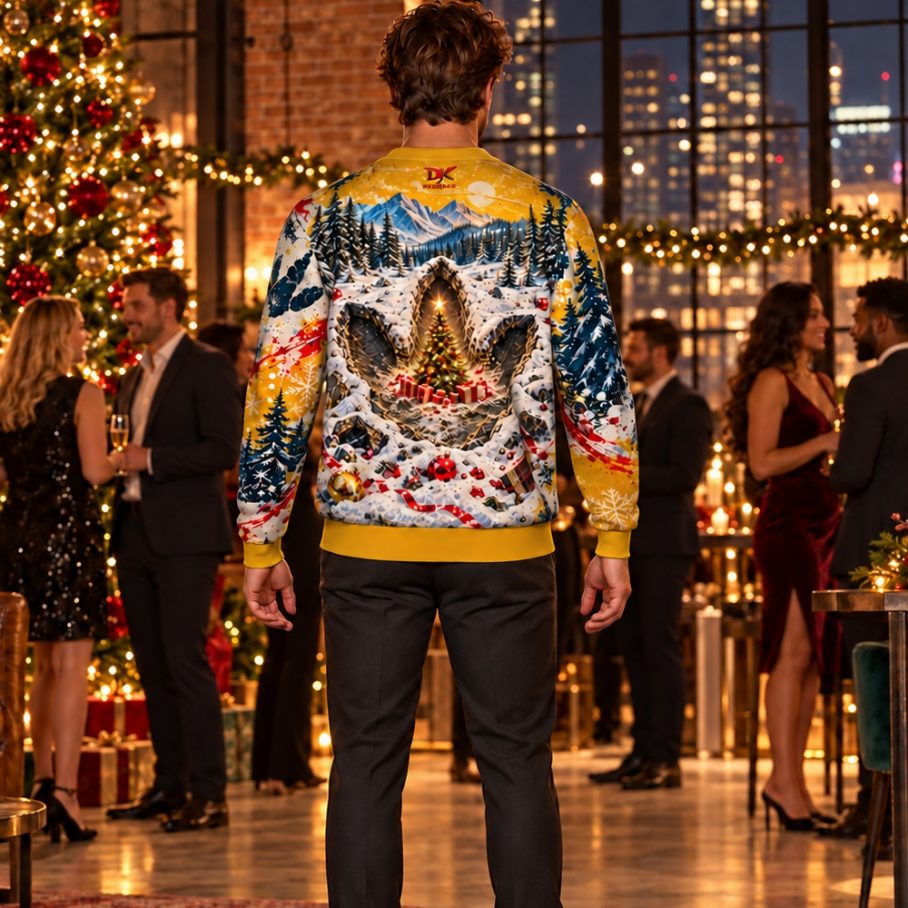 T REX TREE WRECKER Świąteczny Ugly Sweater męski