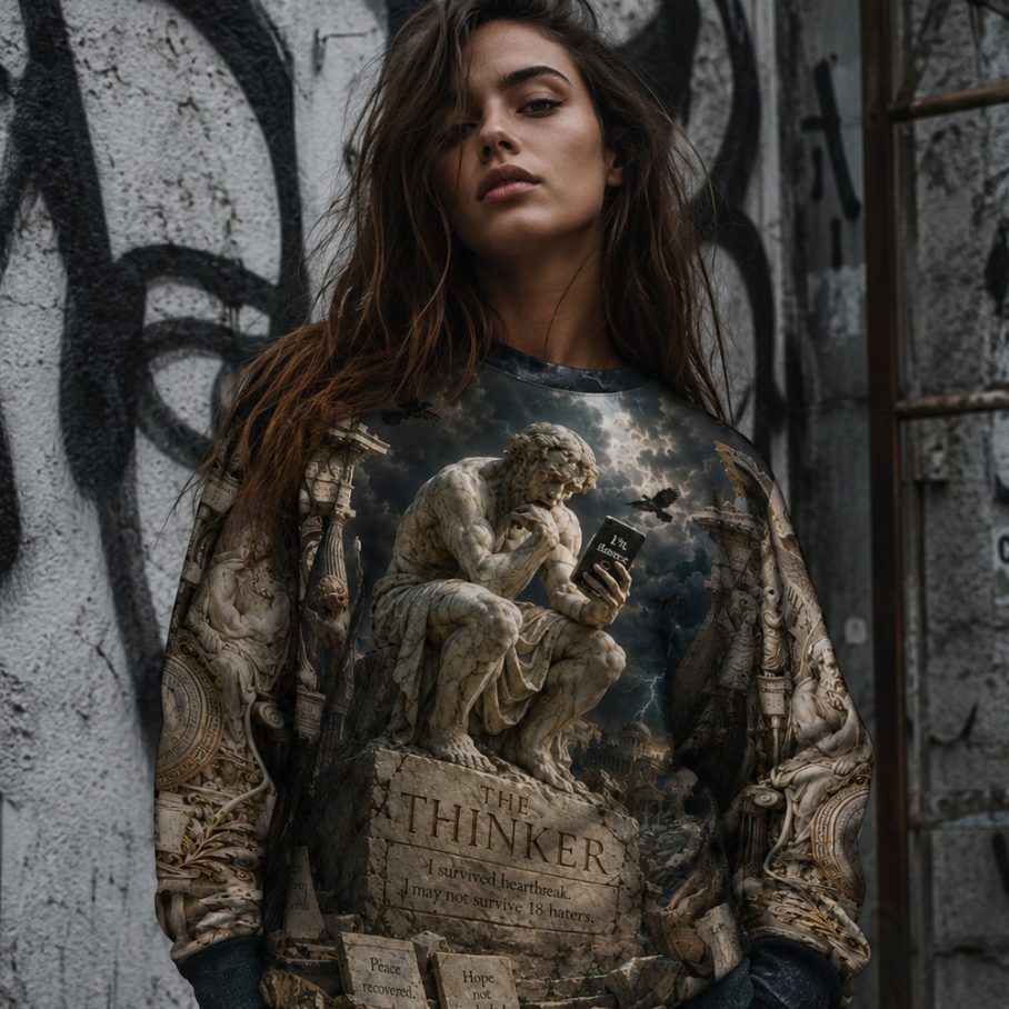 THE THINKER Bluza Unisex-3