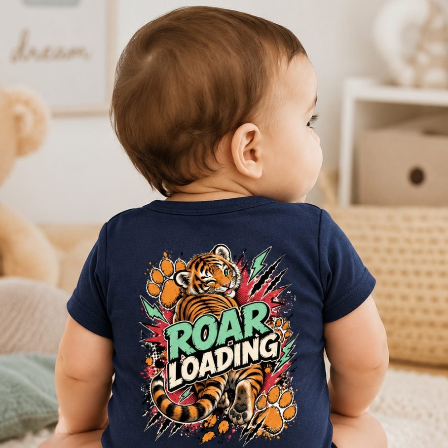 TINY TIGER ENERGY Niemowlęce body z krótkim rękawem-2