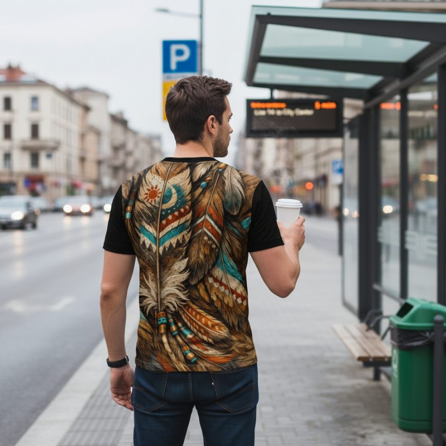 TOTEM SPIRIT Męski T-Shirt Sportowy-4