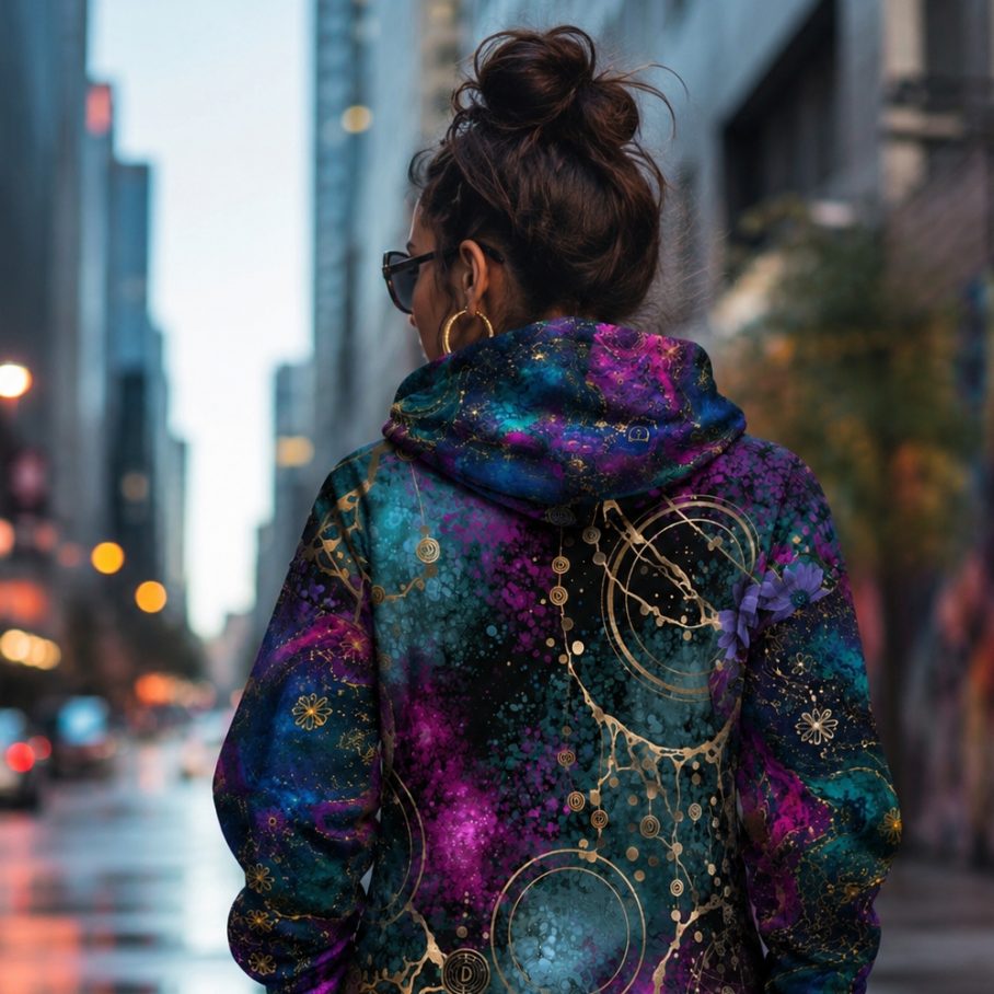 ULTRAVIOLET PETROL AURA Bluza Damska Oversize-3