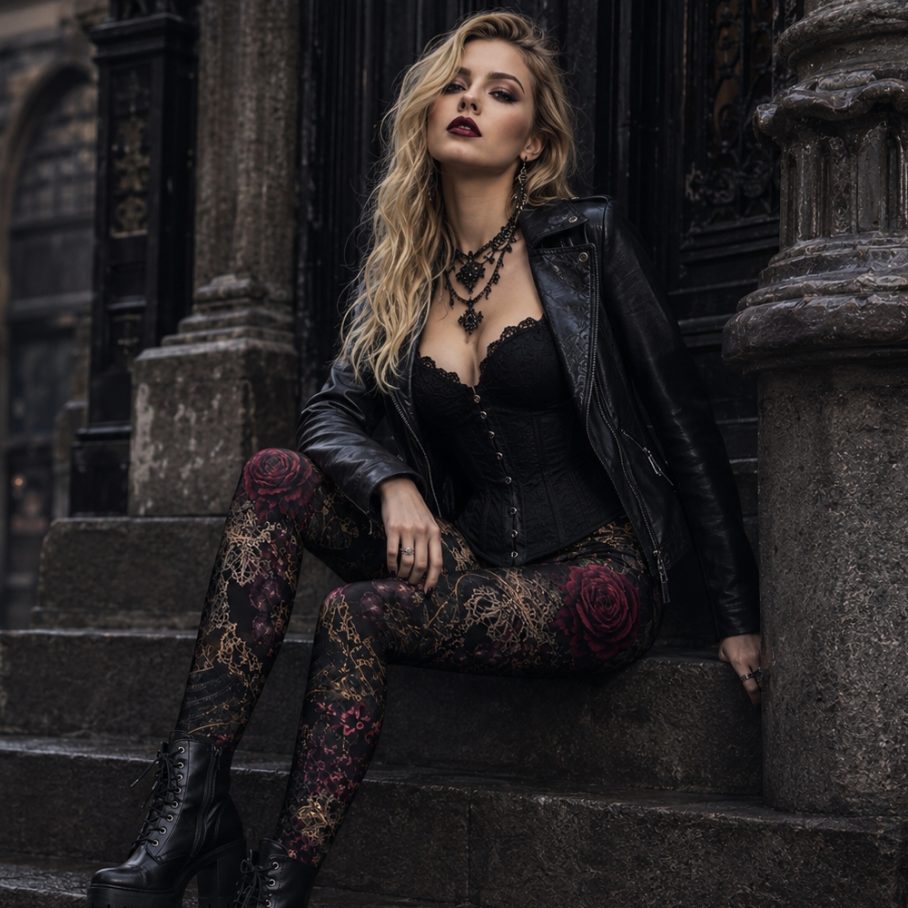 VAMP ROMANTIC CATHEDRAL Legginsy-2