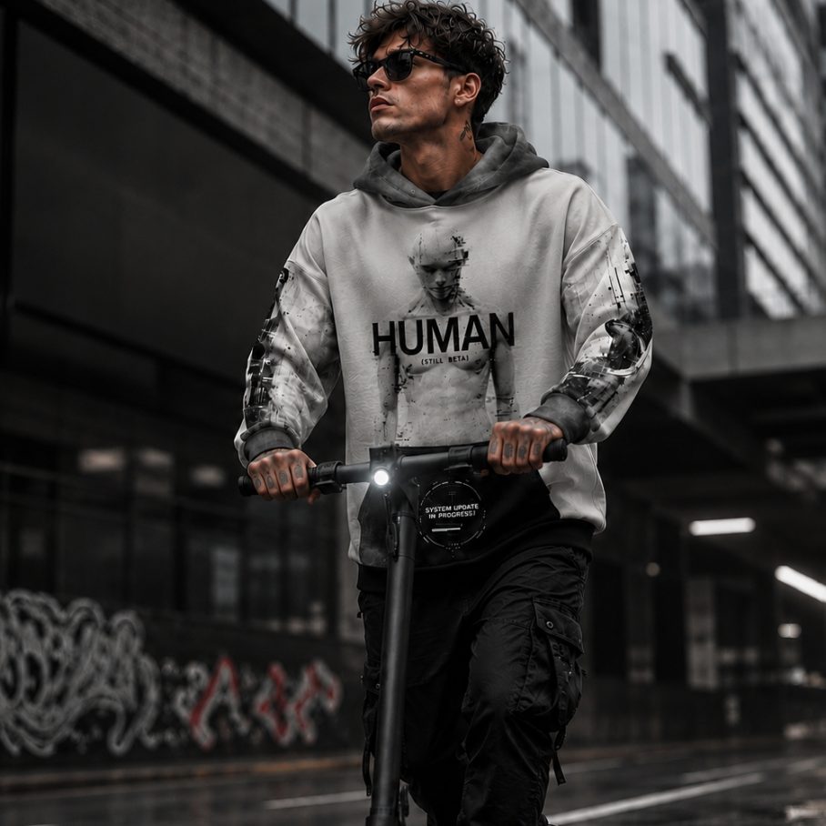 VERSION HUMAN Bluza Unisex Oversize-4