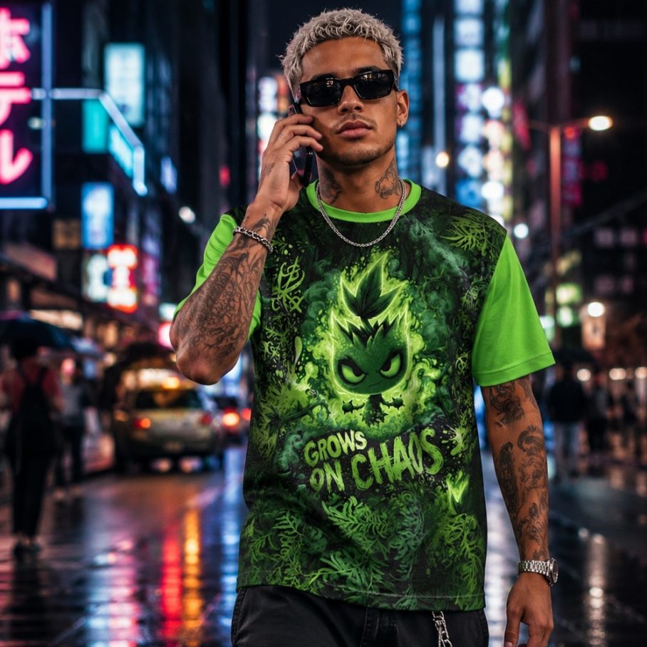 Venom Sprout Męski T-Shirt Sportowy-5