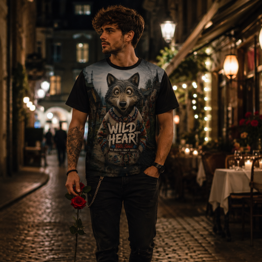 WIESŁAW THE WOLF Koszulka męska-2
