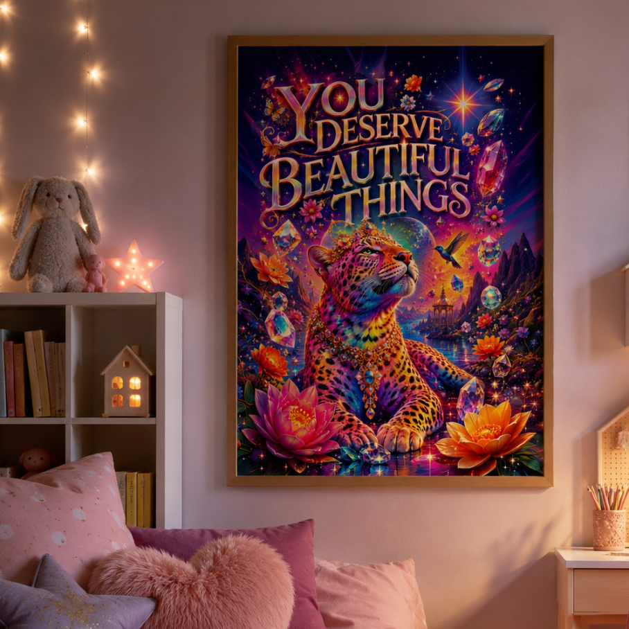 YOU DESERVE BEAUTIFUL THINGS Plakat pionowy A1-A4-5