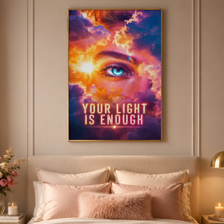 YOUR LIGHT IS ENOUGH Plakat Pionowy A1-A4-2